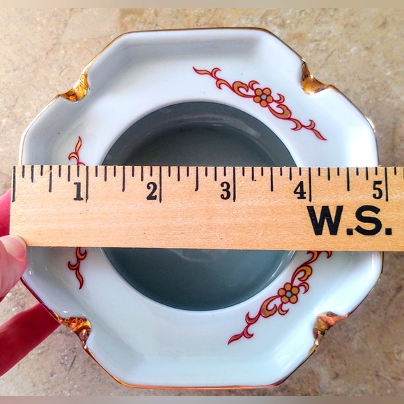 VTG Toyo Japan Hand Painted Gold Bird Ashtray - Picture 7 of 7